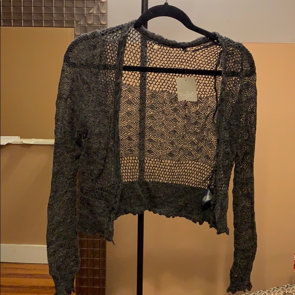 Anthropologie delicate cardigan crop sweater